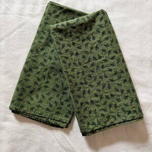 🌿 SET of 2 Green Botanical Tree Print Linens | Rustic Farmhouse Table Decor